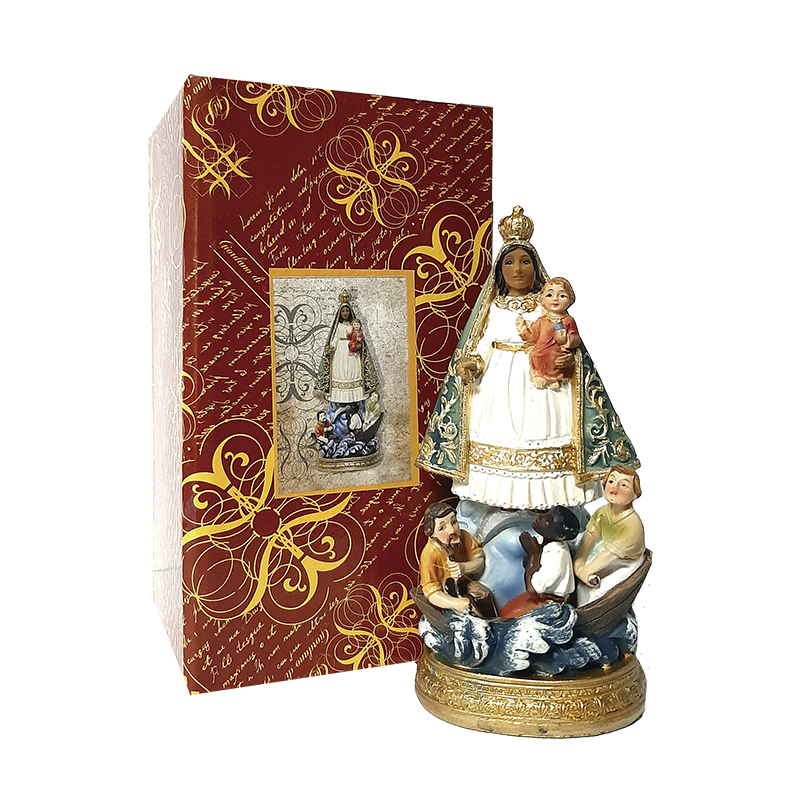 figura virgen caridad cobre estatua