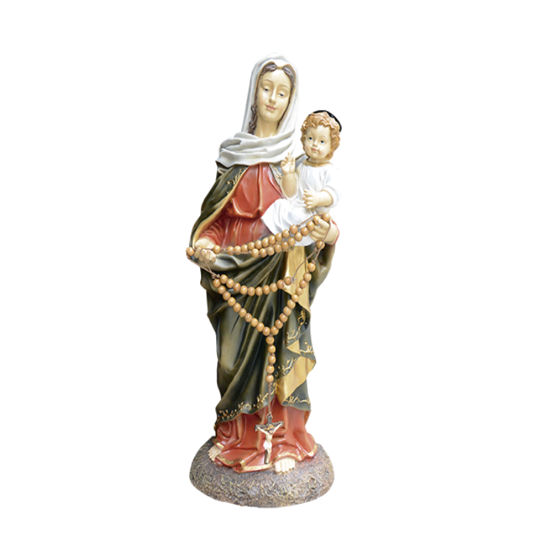 figura virgen del rosario estatua