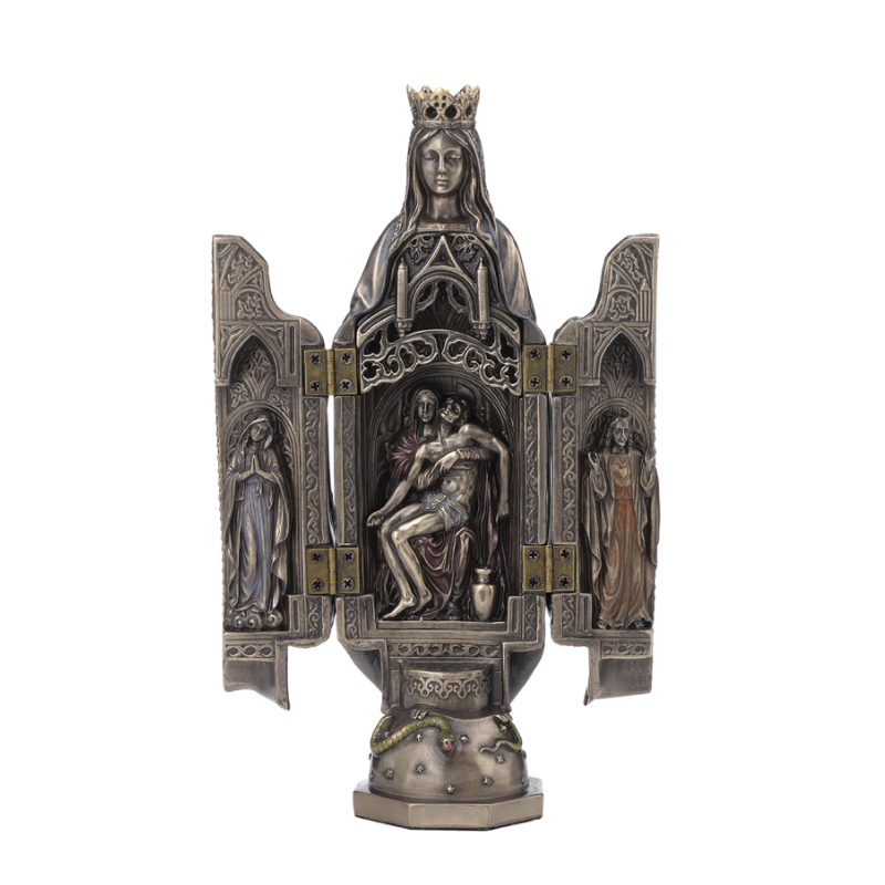 figura virgen maria piedad de cristo estatua