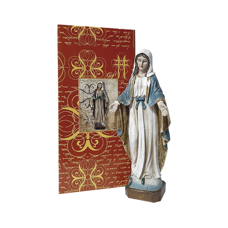 figura virgen milagrosa estatua