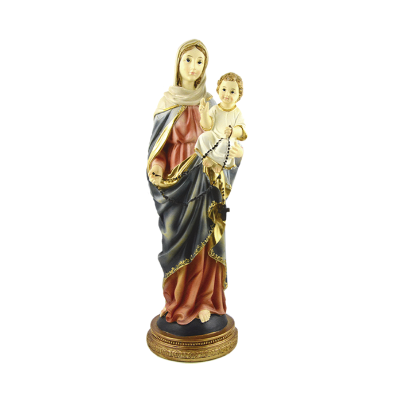 figura virgen rosario estatua