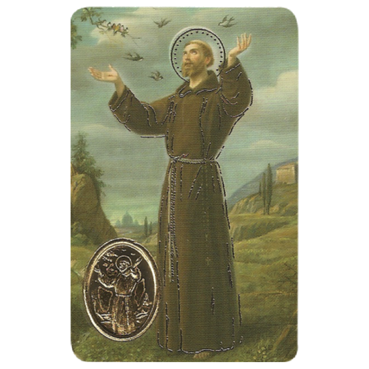 Francis of Assisi card medal