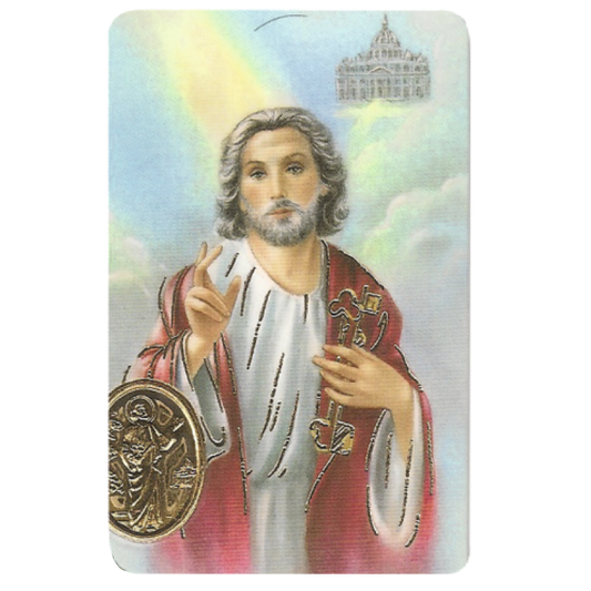 peter apostle card medal