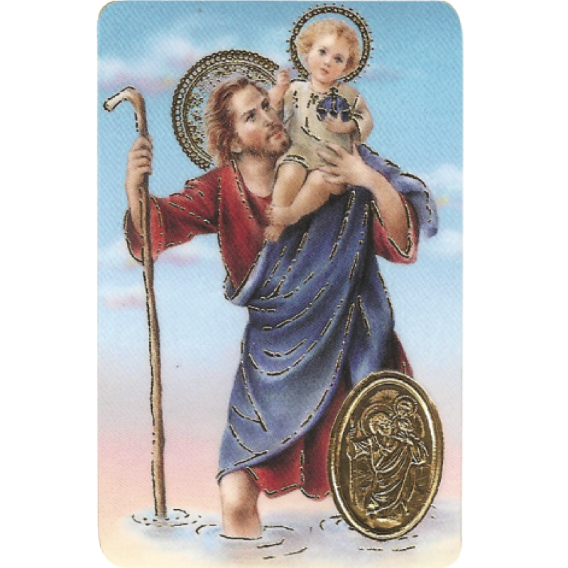 CHRISTOPHER card medal