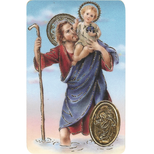 CHRISTOPHER card medal