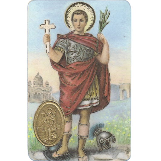 saint expedite card medal