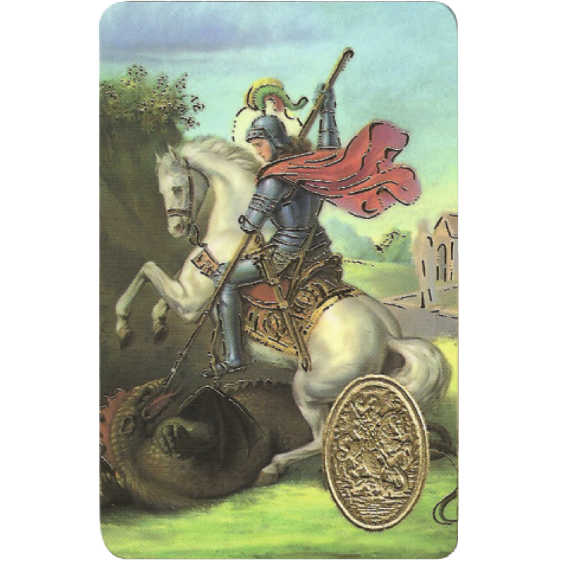 saint george card medal