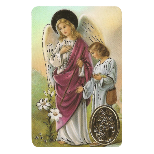 archangel raphael card medal
