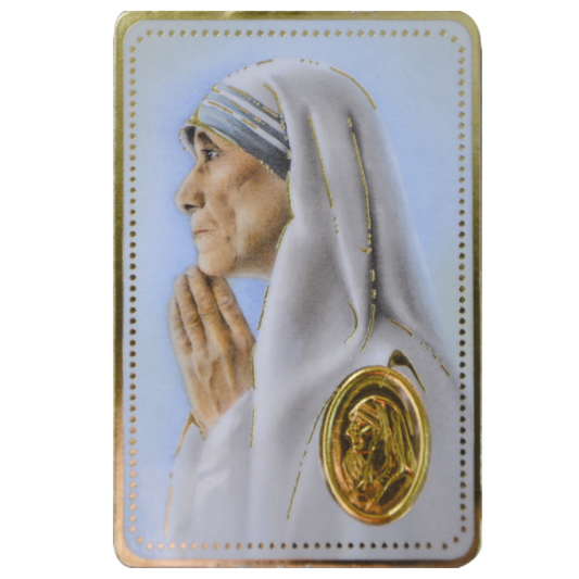 mother teresa calcutta card medal