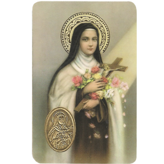teresa of jesus card medal