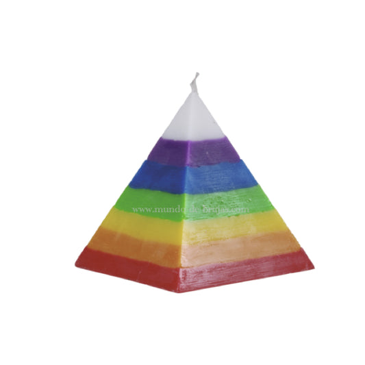 vela piramide 7 colores