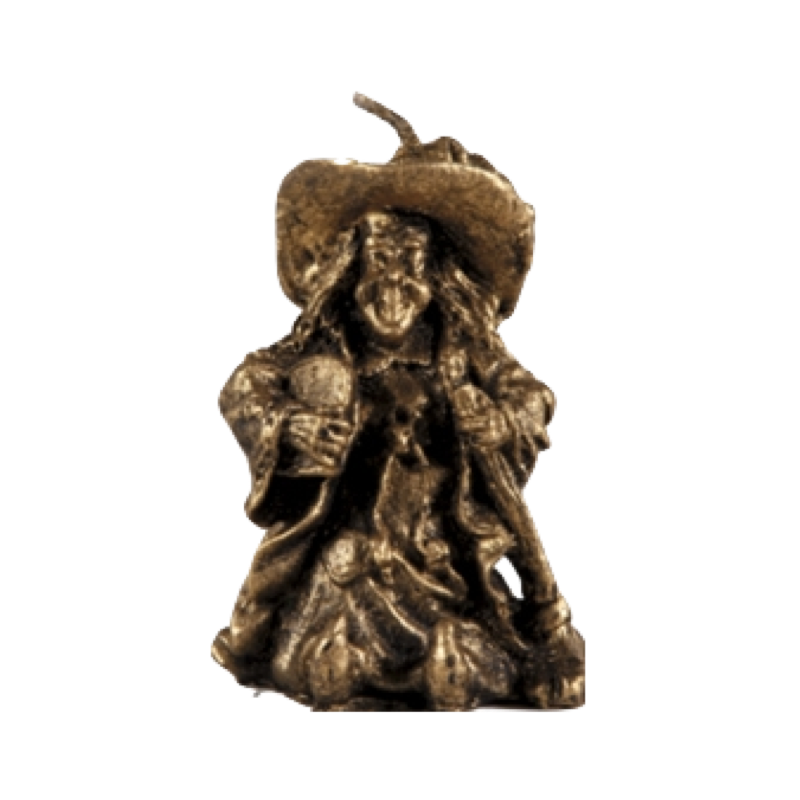 candle witch gold