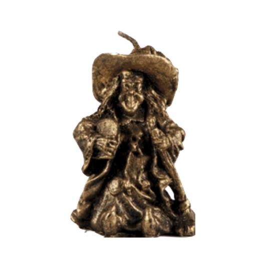 candle witch gold