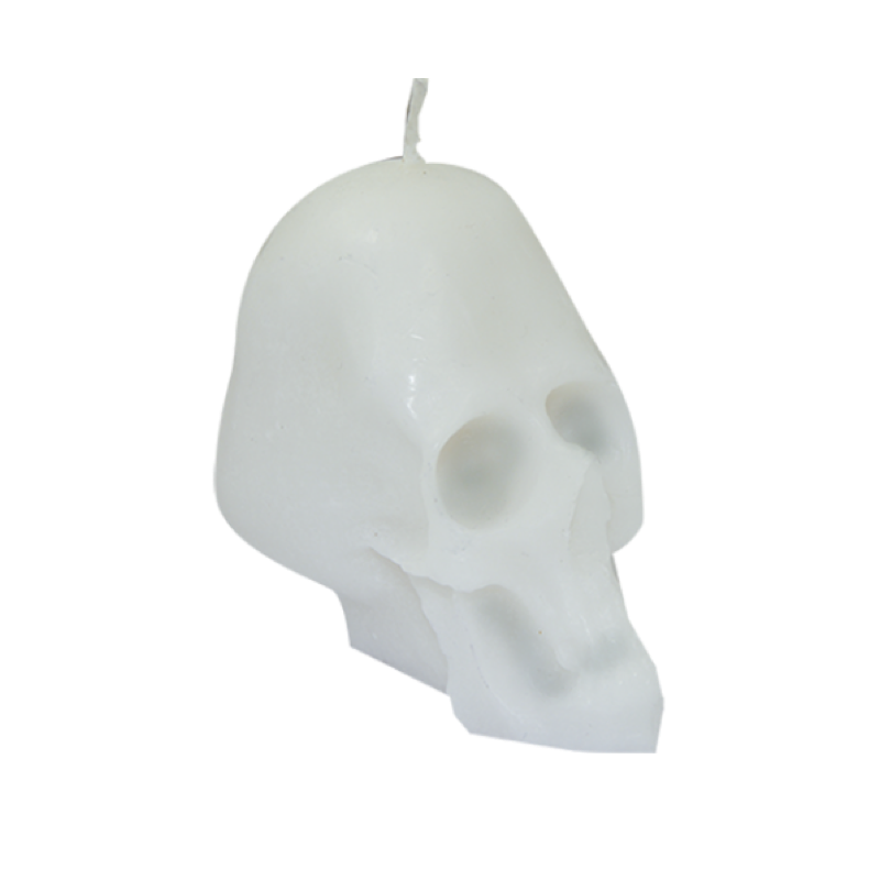 candle skull white