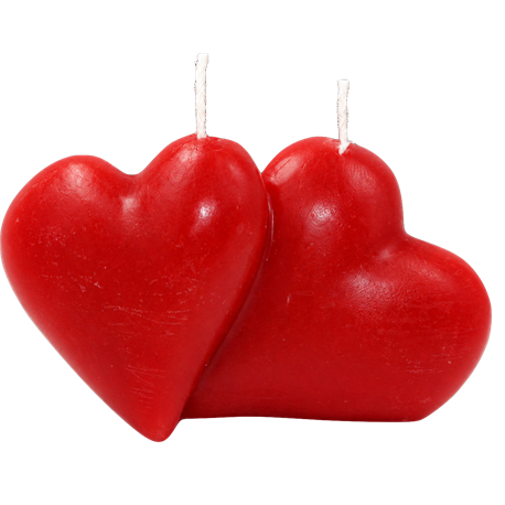 candle red heart