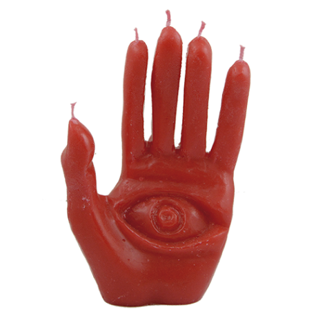 candle powerful hand red