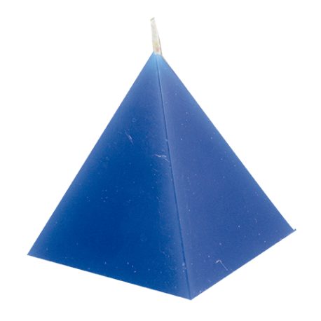 candle pyramid blue