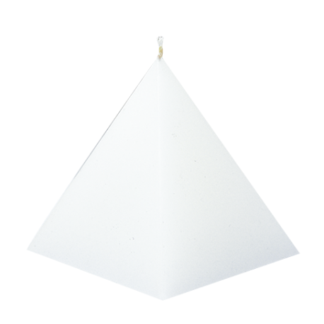 candle white pyramid