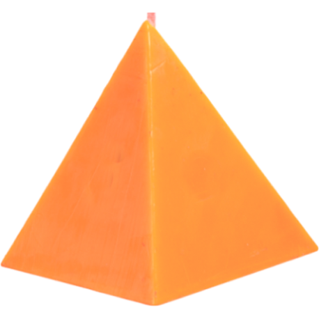 candle orange pyramid