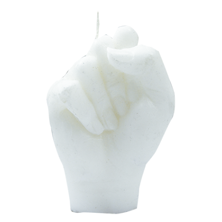 candle hand white
