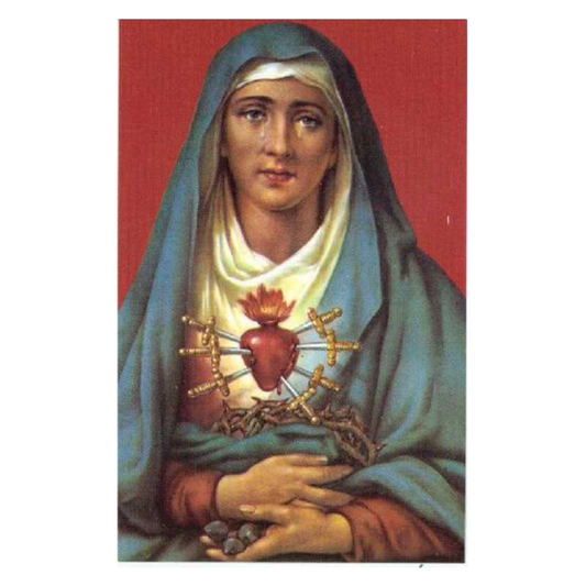 Religious Stamp VIRGIN OF LA DOLOROSA, Religion / Religious Card 