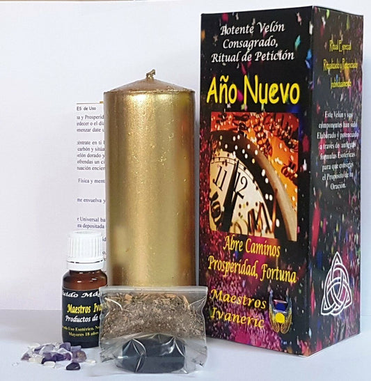 Kit complet de bougies de prière rituelle du Nouvel An, sorcellerie 