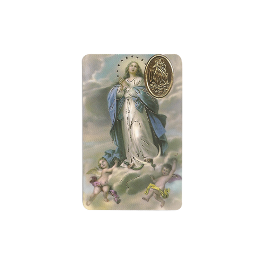 LA MAGNIFICAT Stamp With Medal, Religion / Religious Card