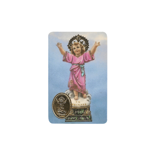 Impression du Divin Enfant Jésus avec médaille, Religion / Carte religieuse 