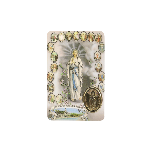 NOTRE-DAME DU ROSAIRE Impression avec médaille, Religion / Carte religieuse 