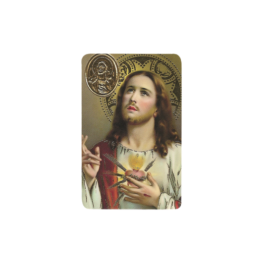SACRED HEART OF JESUS ​​Stamp With Medal, Religion / Religious Card 