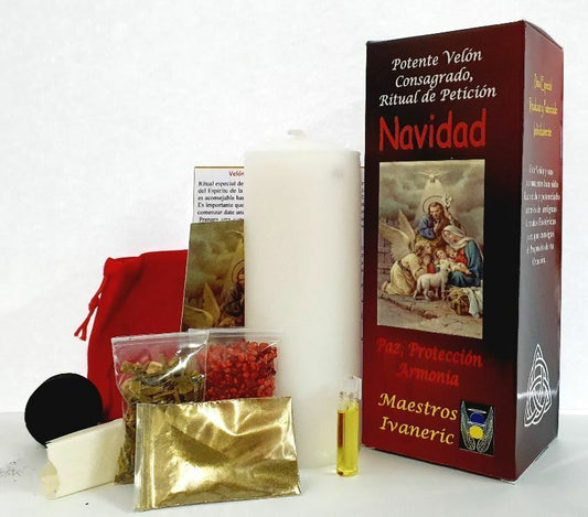 Complete CHRISTMAS Ritual Velon De Petition / Ritual Kit, Candle Spell Witchcraft 