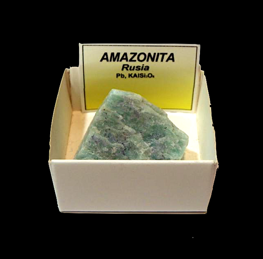 AMAZONITA en Caja de Coleccion 4x4 (Rusia) / Amazonite Box Of Collection