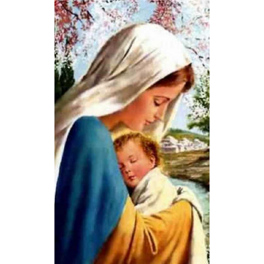 Impression religieuse VIERGE MARIE AVEC L'ENFANT, Religion / Carte religieuse 