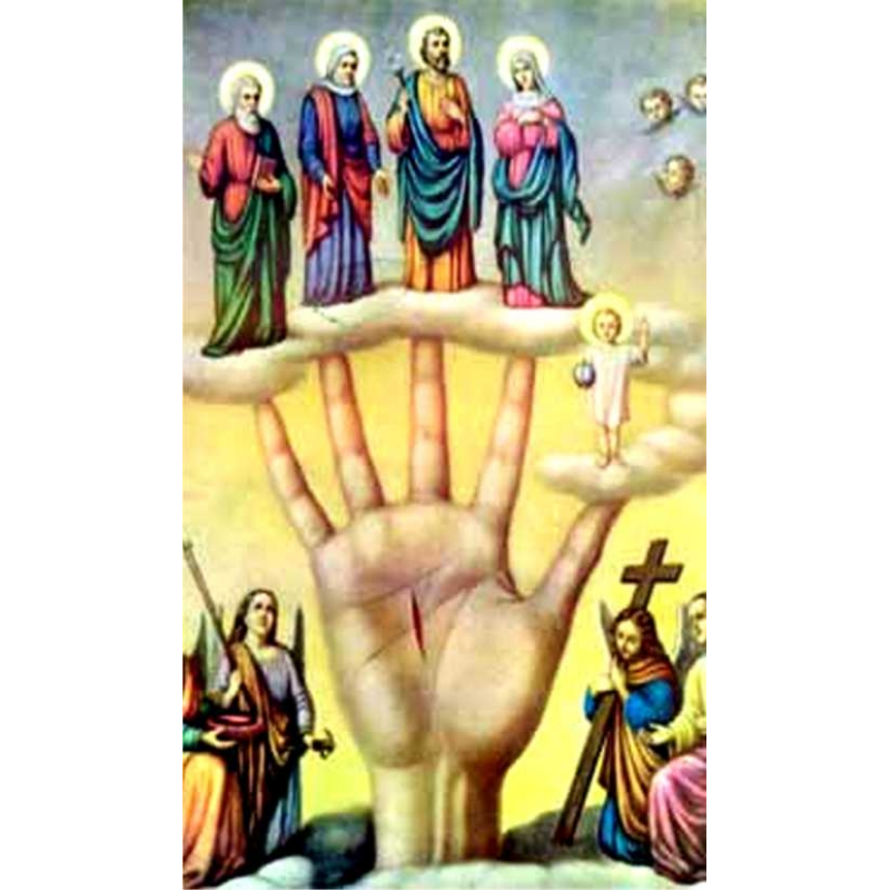 Religious Stamp POWERFUL HAND, Religion / Religious Card 