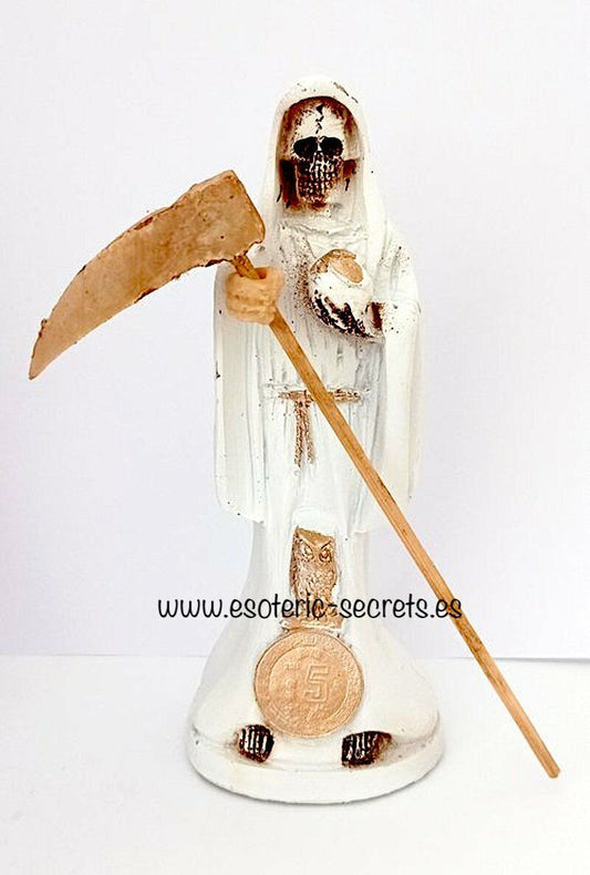 White SANTA MUERTE Figure 15cm / White Holy Death, Statue, Santeria, Ritual