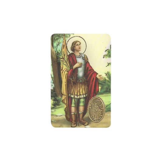 Impression de Saint Pancrace avec médaille, religion / carte religieuse 