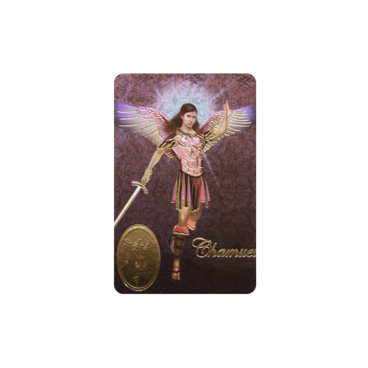 ARCANGEL CHAMUEL Stamp With Medal, Religion / Religious Card 