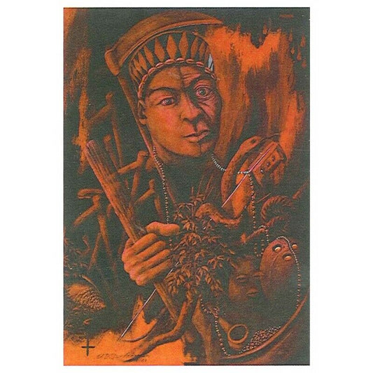 EXU Stamp, ESHU, Religion, Santeria / Religious Card 