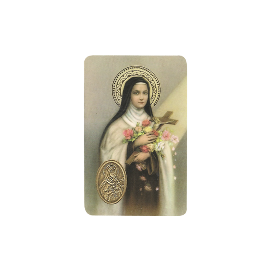 Print of Saint Teresa of Jesus with Medal, Religion / Religious Card 