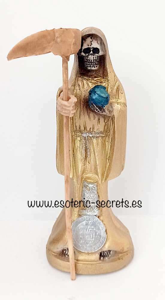 Figura SANTA MUERTE DORADA 15cm / Image HOLY DEATH, Gold Color, Statue