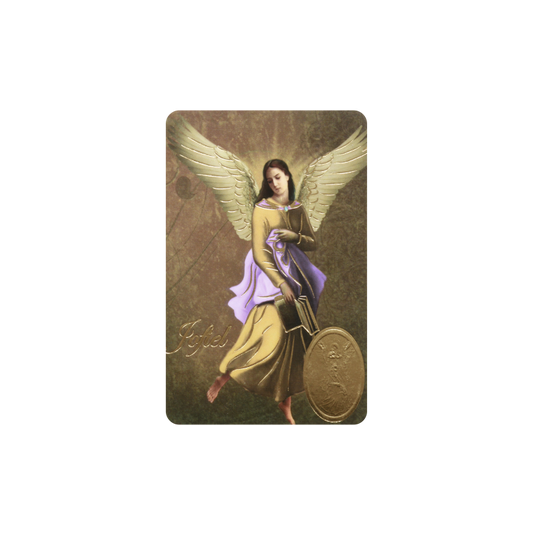 Archange Jophiel, imprimé avec médaille, religion/carte religieuse 