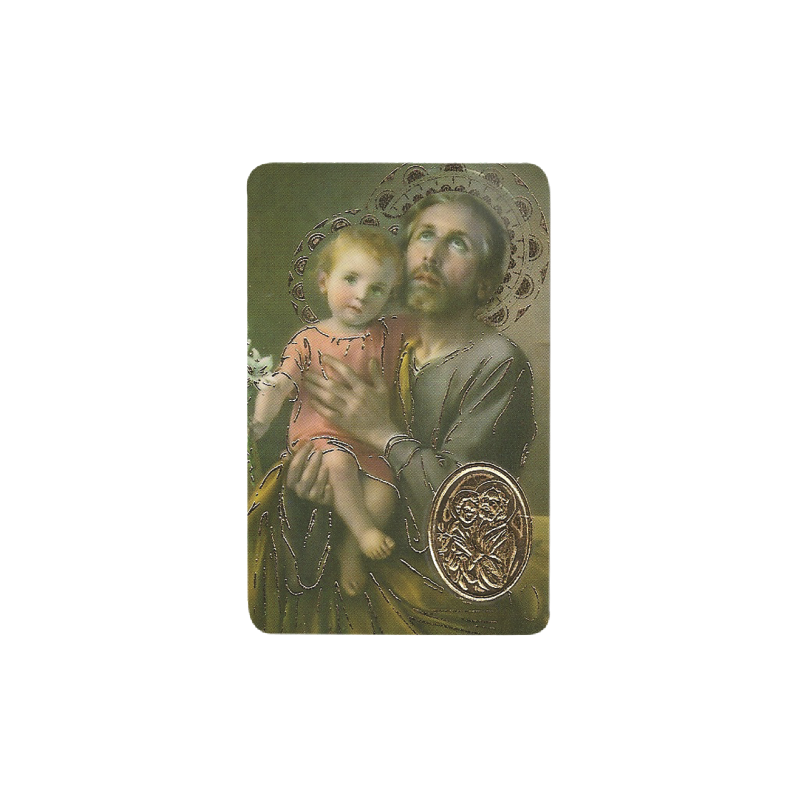 SAN JOSE Stamp With Medal, Religion / Religious Card 