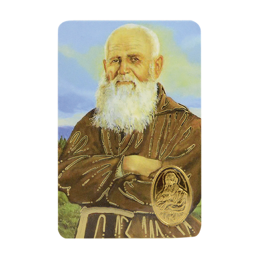 FRAY LEOPOLDO Stamp With Medal, Religion / Religious Card 