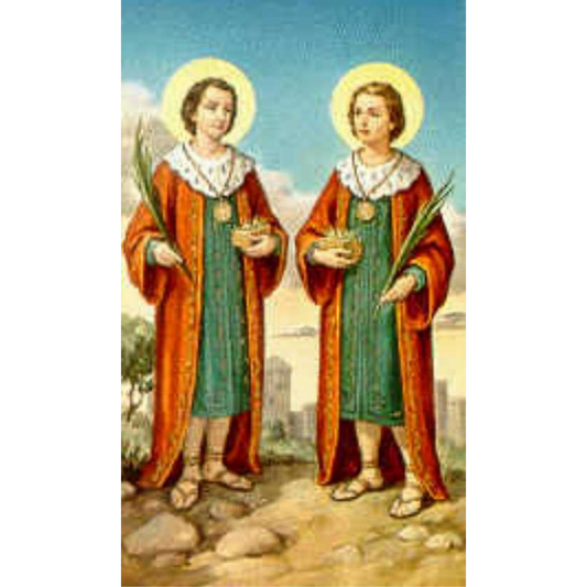 COSME AND DAMIAN Religious Stamp, Religion / Religious Card 