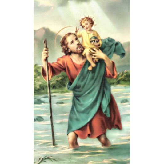 stamp Saint Christopher card