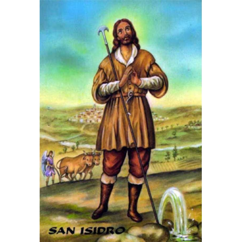 stamp Saint Isidore card