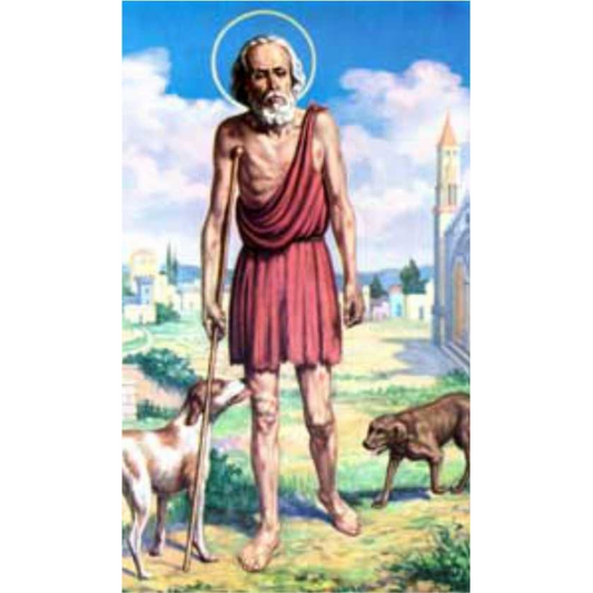 saint lazarus religious card