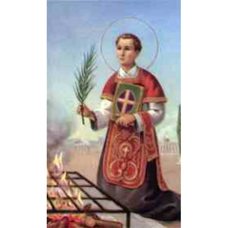 SAINT LAWRENCE religious card