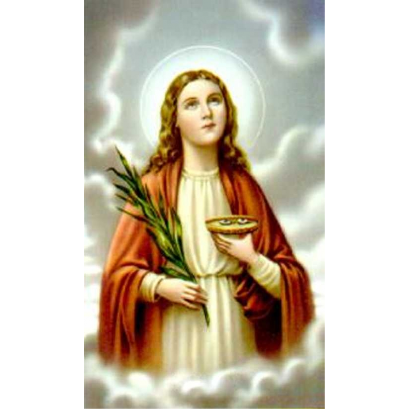 saint lucy religious card
