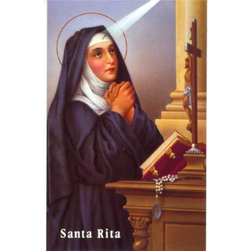 saint rita religious card